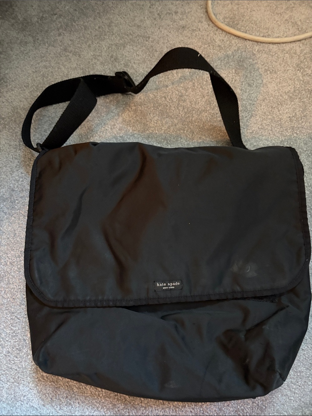 kate spade Black Nylon Messenger Bag for Men